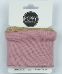 Cuffs ruffle lurex roze goud